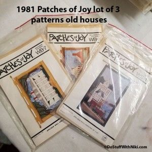 1981 Patches of Joy lot of 3 patterns old houses Pat013